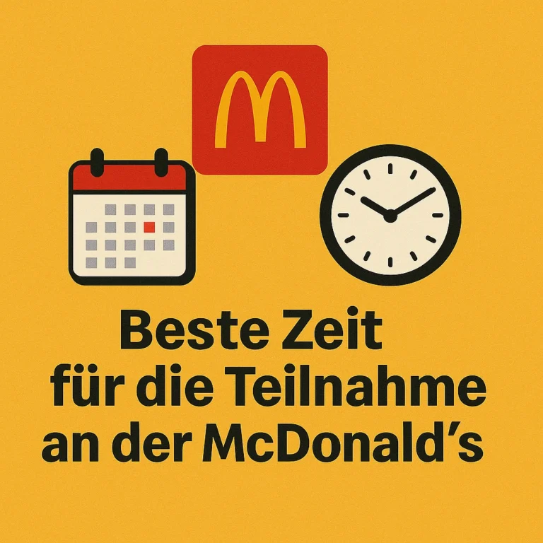 Beste Zeit für die Teilnahme an der McDonald’s